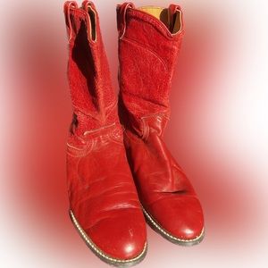 Women’s Vintage red Lea Vamp & Fox leather boots